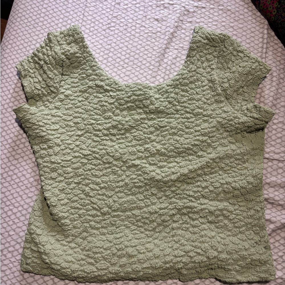 Maeve Textured Sage Blouse